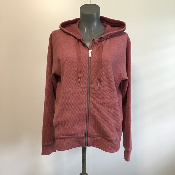 lululemon athletica Tops - Lululemon Catch A Moment Zip Hoodie Heathered Merlot Size 12
